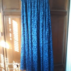 LuLaRoe Lucy Blue Lace Maxi Skirt💙